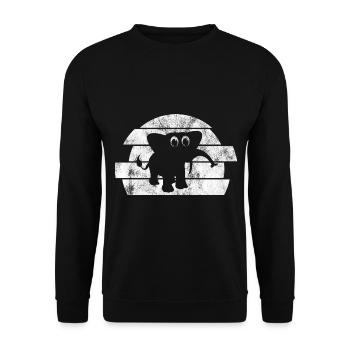 Eléphant éléphant pour enfants - Sweat-shirt Unisexe - noir - Devant - Alina (178cm) & Michal (187cm)