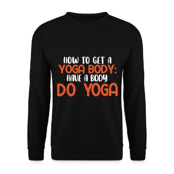 Yogalehrer Spruch Für Yogi Yoga - Unisex Pullover - Schwarz - Vorne - Alina (178cm) & Michal (187cm)