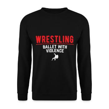 Grappling Martial Arts Wrestling - Unisex Pullover - Schwarz - Vorne - Alina (178cm) & Michal (187cm)
