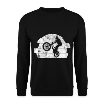 BMX Vélo Vélo Rétro Cadeau Vélo Motocross - Sweat-shirt Unisexe - noir - Devant - Alina (178cm) & Michal (187cm)