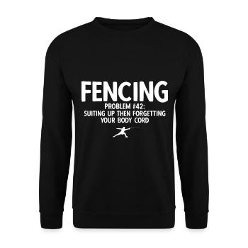 Fechten - Unisex Pullover - Schwarz - Vorne - Alina (178cm) & Michal (187cm)