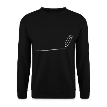 Ligne de peinture - Sweat-shirt Unisexe - noir - Devant - Alina (178cm) & Michal (187cm)