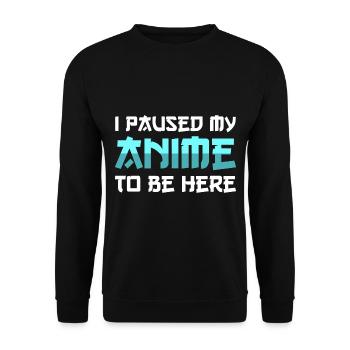 Anime Manga Cosplay Comic Kawaii Otaku Geek Gift - Unisex Pullover - Schwarz - Vorne - Alina (178cm) & Michal (187cm)