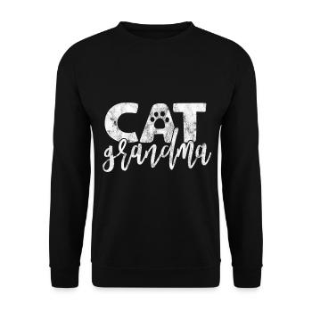 Cat Grandma - Funny Cat Sayings - Unisex Sweatshirt - black - Front - Alina (178cm) & Michal (187cm)
