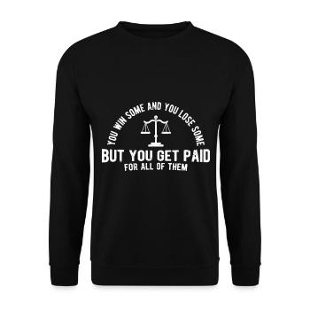 Richter Jurist Anwalt - Unisex Pullover - Schwarz - Vorne - Alina (178cm) & Michal (187cm)