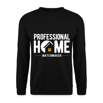 Immobilien-Händler Für Immobilien-Makler - Unisex Pullover - Schwarz - Vorne - Alina (178cm) & Michal (187cm)