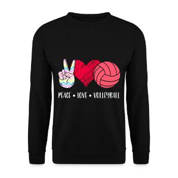 Volleyball Volleyball Beach Volleyball Cadeau - Sweat-shirt Unisexe - noir - Devant - Alina (178cm) & Michal (187cm)