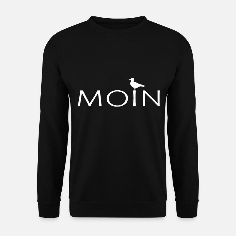 MOIN Motiv mit Möwe. Für Hamburger, Ostfriesen,... - Unisex Pullover - Schwarz