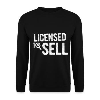 Immobilien-Händler Für Immobilien-Makler - Unisex Pullover - Schwarz - Vorne - Alina (178cm) & Michal (187cm)