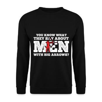 Bogenschießen Archery - Unisex Pullover - Schwarz - Vorne - Alina (178cm) & Michal (187cm)
