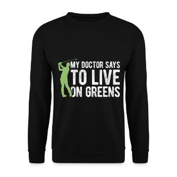 Golfplatz zum Golfen Golf - Unisex Pullover - Schwarz - Vorne - Alina (178cm) & Michal (187cm)