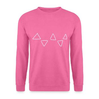 Motif triangulaire - Sweat-shirt Unisexe - rose - Devant
