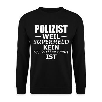 Idée de cadeau de chemise de métier de policier - Sweat-shirt Unisexe - noir - Devant - Alina (178cm) & Michal (187cm)
