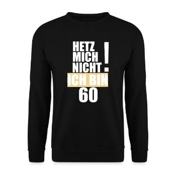 Cadeau d'anniversaire 60 - Sweat-shirt Unisexe - noir - Devant - Alina (178cm) & Michal (187cm)