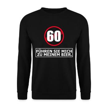 Cadeau d'anniversaire 60 - Sweat-shirt Unisexe - noir - Devant - Alina (178cm) & Michal (187cm)