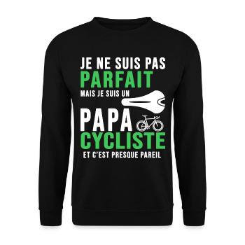 papa cycliste humour vélo velo vélos velos - Sweat-shirt Unisexe - noir - Devant - Alina (178cm) & Michal (187cm)