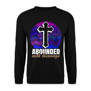 Inspirational Pleasant Blessings Saying - Unisex Sweatshirt - black - Front - Alina (178cm) & Michal (187cm)