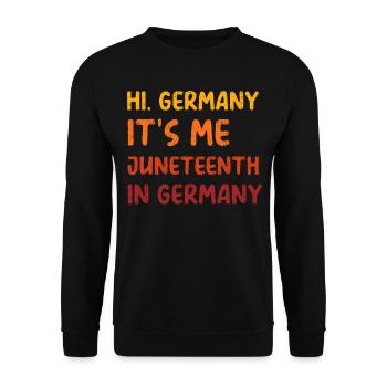 Tees juneteenth coole sprüche abstufung der farben - Unisex Pullover - Schwarz - Vorne - Alina (178cm) & Michal (187cm)