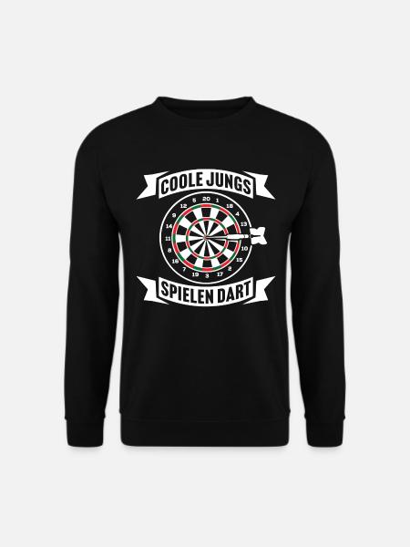 Coole Jungs spielen Dart Dartspieler - Unisex Pullover - Schwarz