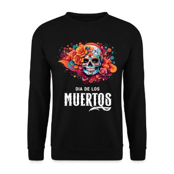 Chemise Mystic Statement : Dia de los Muertos - Sweat-shirt Unisexe - noir - Devant - Alina (178cm) & Michal (187cm)