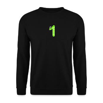 Zahl 1 Schlange Kinder - Unisex Pullover - Schwarz - Vorne - Alina (178cm) & Michal (187cm)