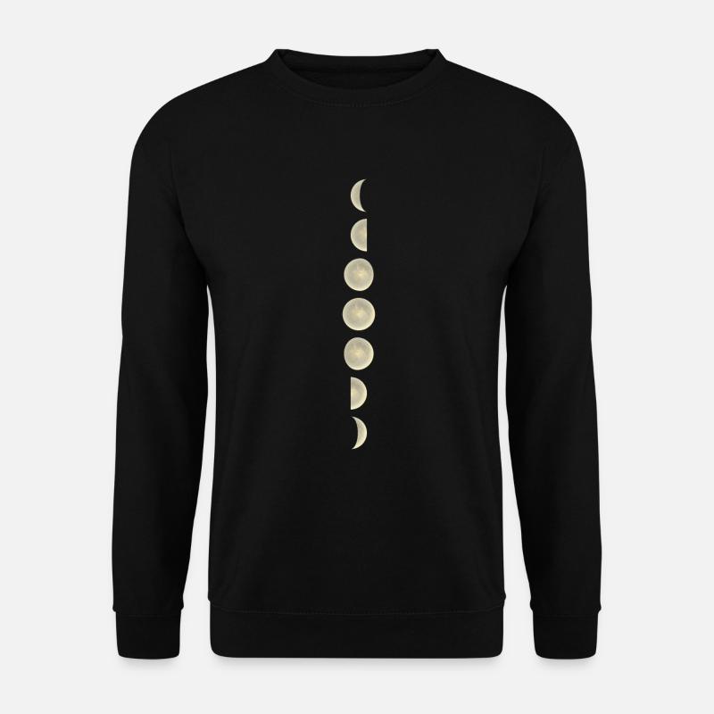 Lune Lune Lune Lune Demi Lune Quart de Lune - Sweat-shirt Unisexe - noir