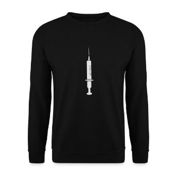 Spritze - Unisex Pullover - Schwarz - Vorne - Alina (178cm) & Michal (187cm)