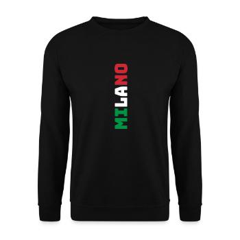 Milano Italie Drapeau Couleurs - Sweat-shirt Unisexe - noir - Devant - Alina (178cm) & Michal (187cm)