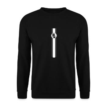 Bembel Banner #FrankfurtLiebe #069 - Unisex Pullover - Schwarz - Vorne - Alina (178cm) & Michal (187cm)