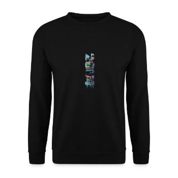 2004,vintage,18,anniversaire,graffiti,peinture - Sweat-shirt Unisexe - noir - Devant - Alina (178cm) & Michal (187cm)