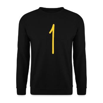 1 - Unisex Sweatshirt - black - Front - Alina (178cm) & Michal (187cm)