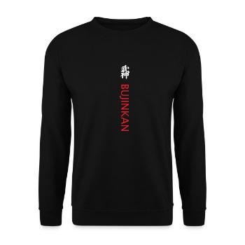 bujinkan kanji ninjutsu - Unisex Sweatshirt - black - Front - Alina (178cm) & Michal (187cm)