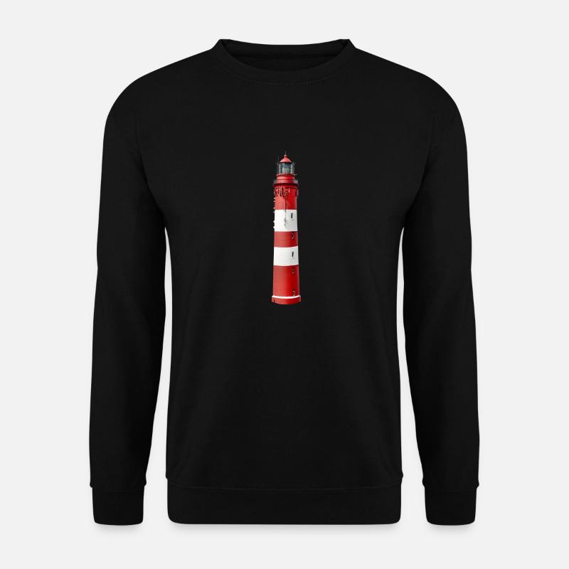 Lighthouse exposed, red white - Unisex Sweatshirt - black