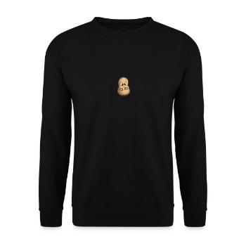 Traurige Erdnuss - Unisex Pullover - Schwarz - Vorne - Alina (178cm) & Michal (187cm)