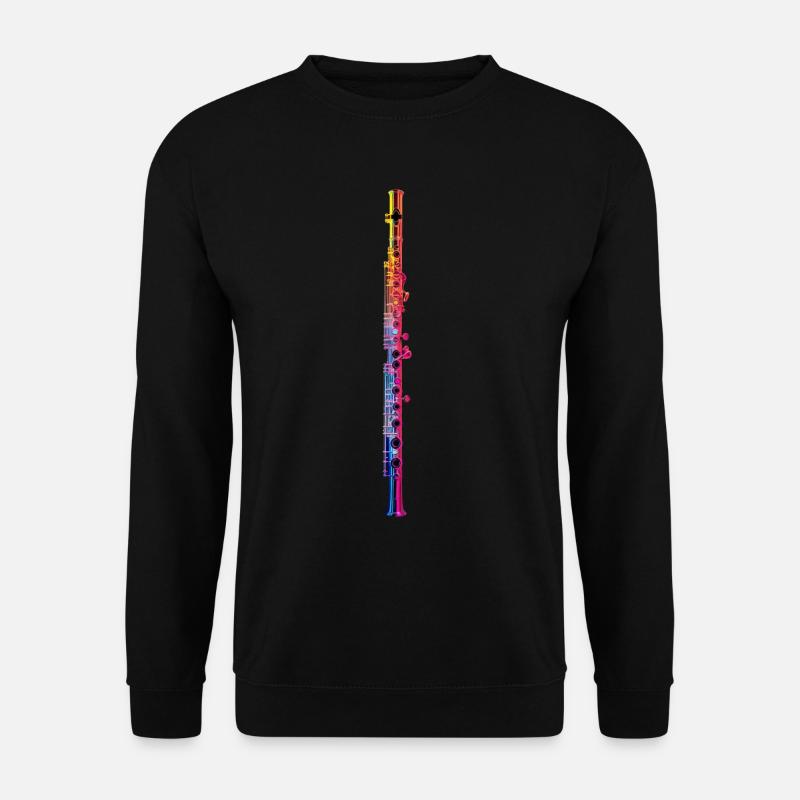 Querflöte - Unisex Pullover - Schwarz
