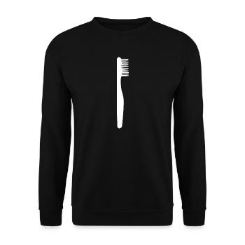 Zahnbürste Zahnarzt Geschenk - Unisex Pullover - Schwarz - Vorne - Alina (178cm) & Michal (187cm)
