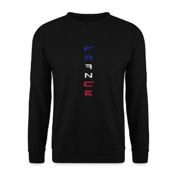 France Logo - Unisex Sweatshirt - black - Front - Alina (178cm) & Michal (187cm)