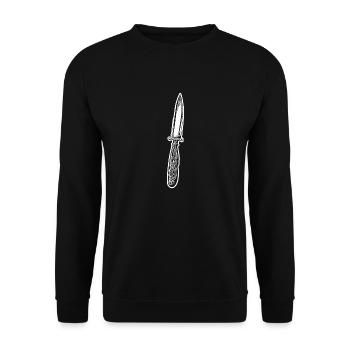 Knife Cutler Knife Lover - Unisex Sweatshirt - black - Front - Alina (178cm) & Michal (187cm)