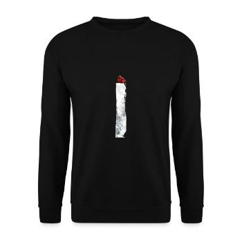 I – decorative character – winter - Unisex Sweatshirt - black - Front - Alina (178cm) & Michal (187cm)