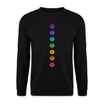 Lotusblüte Chakra Kundalini Yoga Lotus Buddhismus - Unisex Pullover - Schwarz - Vorne - Alina (178cm) & Michal (187cm)
