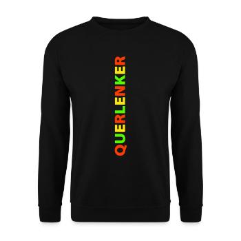 Sei anders - Unisex Pullover - Schwarz - Vorne - Alina (178cm) & Michal (187cm)