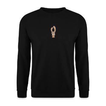Rabbit - Unisex Sweatshirt - black - Front - Alina (178cm) & Michal (187cm)
