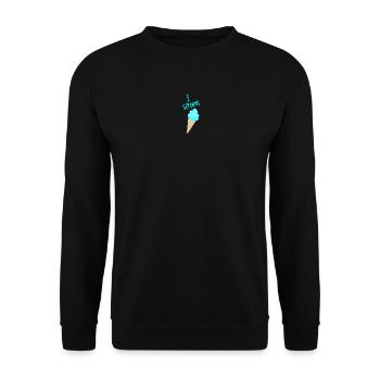 I scream Icecream Eis Fan Eiscreme coole Sprüche - Unisex Pullover - Schwarz - Vorne - Alina (178cm) & Michal (187cm)