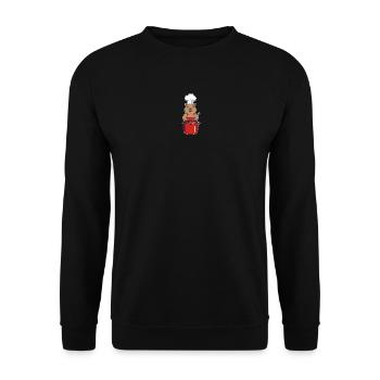Capybara Koch - Unisex Pullover - Schwarz - Vorne - Alina (178cm) & Michal (187cm)