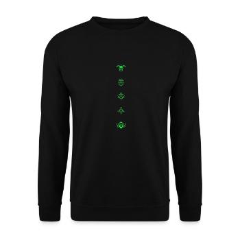 novavarion space sci fi stars galaxy moon planets - Unisex Sweatshirt - black - Front - Alina (178cm) & Michal (187cm)