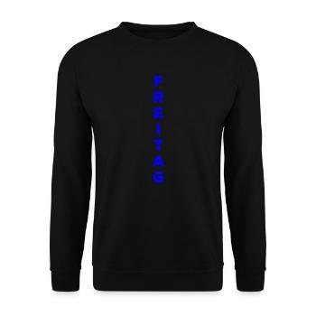 Friday - blue - Unisex Sweatshirt - black - Front - Alina (178cm) & Michal (187cm)