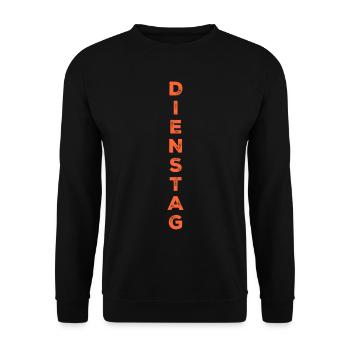 Mardi - orange - Sweat-shirt Unisexe - noir - Devant - Alina (178cm) & Michal (187cm)