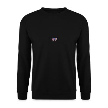 United Kingdom USA Flag Heart - Unisex Sweatshirt - black - Front - Alina (178cm) & Michal (187cm)