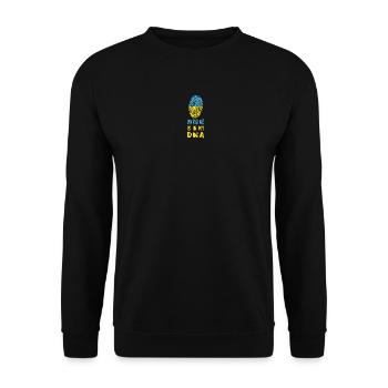 Ukraine is in my DNA / Gift Idea - Unisex Sweatshirt - black - Front - Alina (178cm) & Michal (187cm)