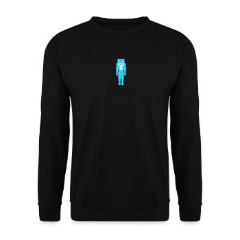 Nutcracker Knitting Pattern Pattern Blue Christmas - Unisex Sweatshirt - black - Front - Alina (178cm) & Michal (187cm)
